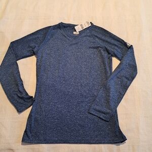 Adidas women's size XS Climalite long sleeved blue shirt, new